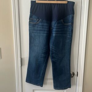 Maternity Size 12 Jean Full Panel Capris With Stretch